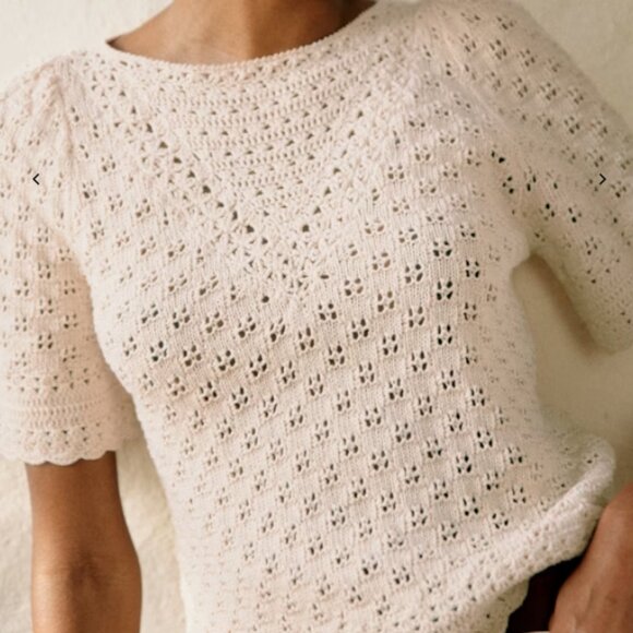 Sezane Sweaters - Sezane Lalia Jumper Cream - Size XL